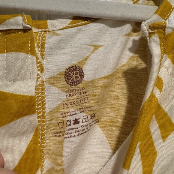 Kindred Bravely Universal Labor Delivery Gown Honey Leaf Size 1X/2X - Picture 5 of 6